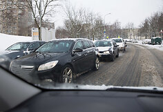 Rytinės spūstys Laisvės pr. Vilniuje