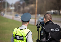 Kelių policijos reido akimirka