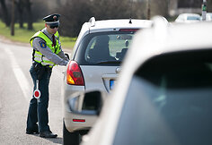 Kelių policijos reido akimirka