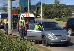 Edukologijos žiede Vilniuje įvyko eismo įvykis