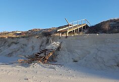 Kur&scaron;ių nerijoje praūžusios audros padariniai