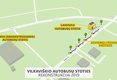 Vilkavi&scaron;kio laikinosios autobusų stoties schema