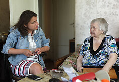 Gabija Lunevičiūtė su Jekaterina Špilevskaja