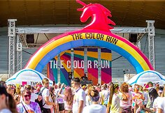 The Color Run bėgimo festivalio zona