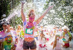 The Color Run bėgimo putų zona