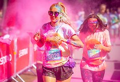 The Color Run bėgimo spalvų zona