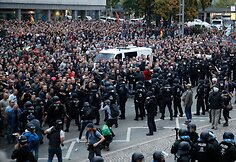 Kra&scaron;tutinių de&scaron;iniųjų protestas Vokietijoje