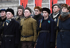 Maskvos Raudonojoje aikštėje surengta 1941-ųjų karinio parado reinscenizacija