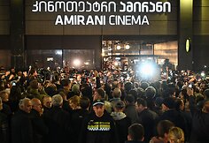 Sakartvelo kraštutinių dešiniųjų grupės protestuoja prieš filmo apie gėjus premjerą