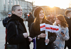 Baltarusių opozicija surengė eiseną  nuo Luki&scaron;kių aik&scaron;tės