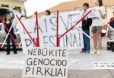 Protestas prieš Lietuvos politikų bendradarbiavimą su Izraeliu