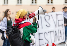 Protestas prieš Lietuvos politikų bendradarbiavimą su Izraeliu