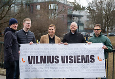 Liberalų sąjūdžio atstovų akcija Vilniuje prieš ksenofobiją