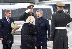 Danijos karaliaus ir karalienės pasitikimas Vilniaus oro uoste