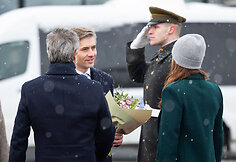 Danijos karaliaus ir karalienės pasitikimas Vilniaus oro uoste