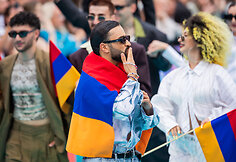 „Eurovizijos“ turkio spalvos kilimo ceremonija Vienoje