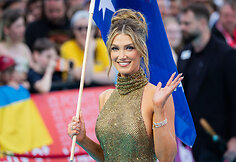 „Eurovizijos“ turkio spalvos kilimo ceremonija Vienoje