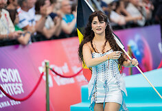 „Eurovizijos“ turkio spalvos kilimo ceremonija Vienoje