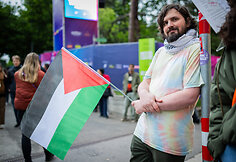 Palestinos palaikymo protestas prieš Eurovizijos finalą