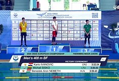 Lietuvos sportininkas Michail Šiško tapo Europos jaunių plaukimo su pelekais vicečempionu