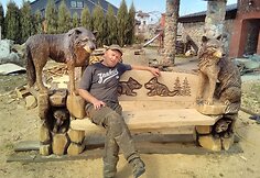 Medžio skulptoriaus Raimondo Uždravio darbai 