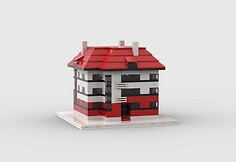 Roko Mik&scaron;iūno i&scaron; &bdquo;Lego&ldquo; detalių sukonstruoti modernistiniai pastatai