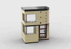 Roko Mik&scaron;iūno i&scaron; &bdquo;Lego&ldquo; detalių sukonstruoti modernistiniai pastatai