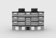 Roko Mik&scaron;iūno i&scaron; &bdquo;Lego&ldquo; detalių sukonstruoti modernistiniai pastatai