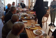 Kauno arkivyskupas Kęstutis Kėvalas lankėsi dienos centre &bdquo;Ateik&ldquo;