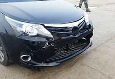 Vokietijoje sudaužyto ir į Lietuvą atkeliavusio &bdquo;Toyota Avensis&ldquo; būklė po avarijos
