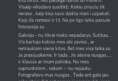 Merginos liudijimas apie galimą I.&Scaron;velnio seksualinį priekabiavimą 