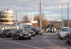 Edukologijos žiede eismo judėjimu rūpinasi policija
