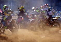 Jaunųjų sportininkų motokroso varžybų akimirkos