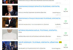Atlikėjų ir renginių vedėjų skelbimai