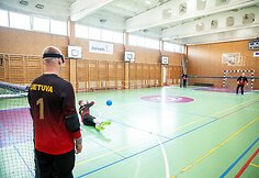 Lietuvos golbolo rinktinės treniruotė