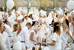 Baltosios vakarienės - „Le Dîner en Blanc“ akimirka