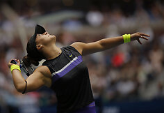 "US Open" moterų finalo akimirkos