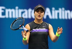 "US Open" moterų finalo akimirkos