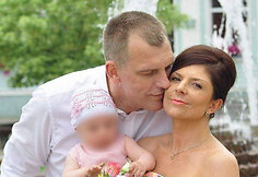 Gintaras Einikis ir Jurgita Žybartaitė su dukra Adriana