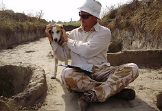 Serhijus Teliženko archeologinių tyrimų metu