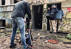 Serialo &bdquo;Rimti reikalai&ldquo; filmavimo akimirka