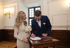 Viktorijos Ple&scaron;kytės ir Justo Tamulio vestuvių akimirka