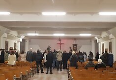 Eugenijaus Ostapenko laidotuvių akimirka