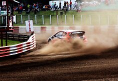 Baltijos &scaron;alių ralio kroso čempionato akimirka