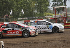 Baltijos &scaron;alių ralio kroso čempionato akimirka