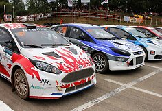 Baltijos &scaron;alių ralio kroso čempionato akimirka