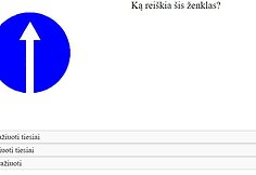 Bandomojo teorijos egzamino klausimas &bdquo;Regitroje&ldquo;