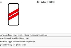 Bandomojo teorijos egzamino klausimas &bdquo;Regitroje&ldquo;