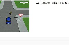 Bandomojo teorijos egzamino klausimas &bdquo;Regitroje&ldquo;