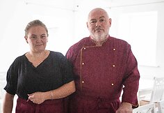 Nauja kavinė "Ukrainos skonis Joni&scaron;kyje" akimirka